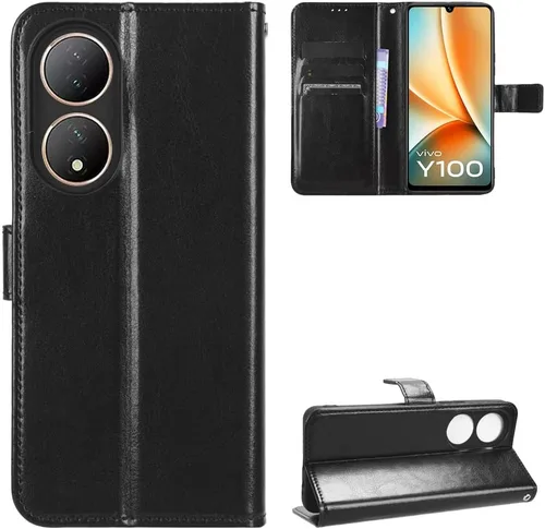 Miniatura 31 de Funda para Boost Mobile Celero 5G + Funda de piel con tapa para Boost Mobile Celero 5G Plus, color negro
