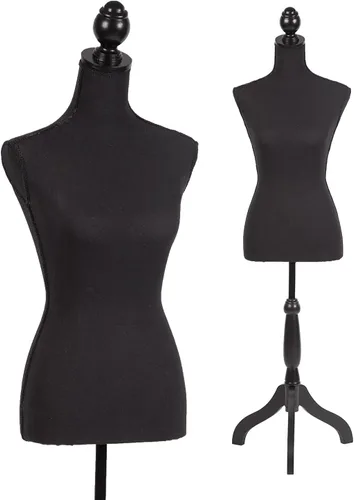 Miniatura 12 de FDW Maniquí femenino con forma de maniquí de costura, maniquí de torso con base de trípode, maniquí ajustable para coser ropa (CM, 59-67 pulgadas)