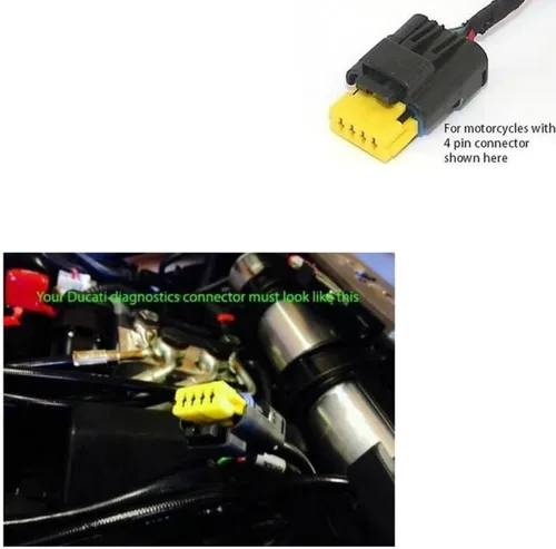 Miniatura 7 de 4 Pin a 16 Pin Cable adaptador OBD2 diagnóstico de fallas de motor y detector se adapta para la programación de ECU de motocicletas Ducati