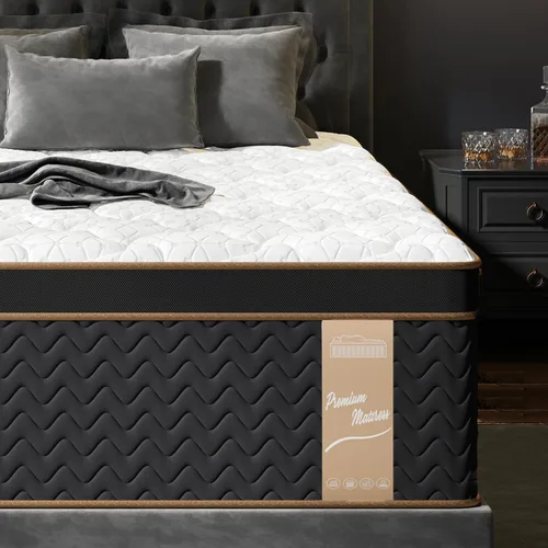 Miniatura 10 de Queen Mattress 14 Inch, Cooling Hybrid Bed in a Box, Individual Pocket Springs, Motion Isolation, Targeted Hip/Shoulder/Lumbar Support