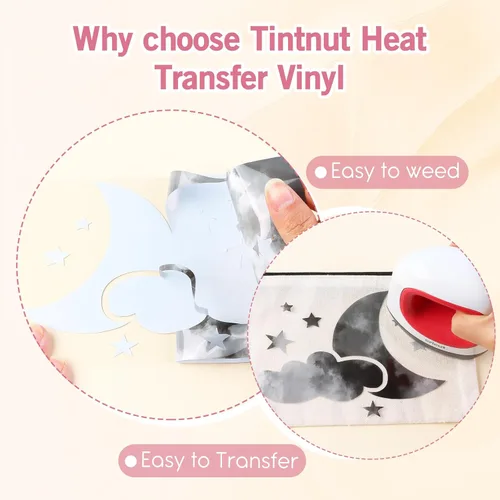 Miniatura 3 de Tintnut Vinilo de transferencia de calor – Vinilo HTV arcoíris teñido anudado de 10 x 12 pulgadas, 4 hojas para camisetas de bricolaje, ropa