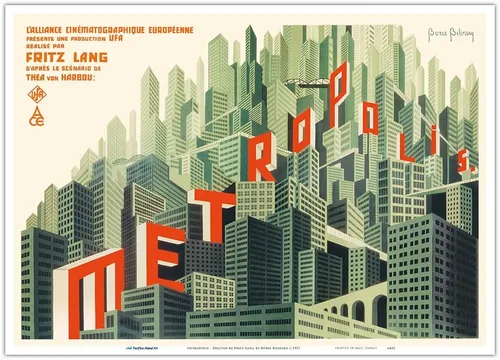Miniatura 11 de Metropolis - Directed by Fritz Lang - Vintage French Film Movie Poster by Boris Bilinsky c.1927 - Master Art Print (Unframed) 6in x 9in