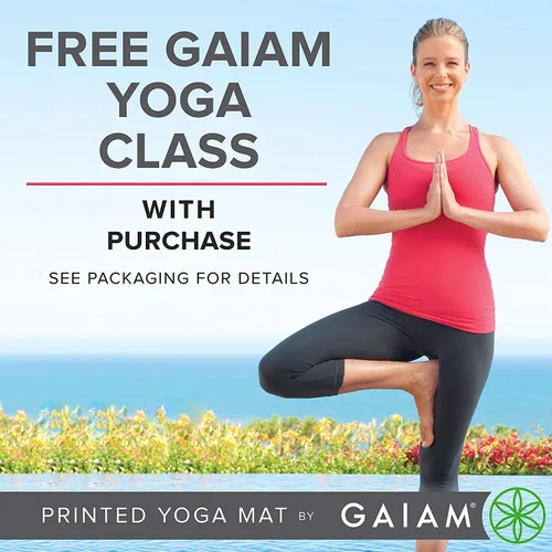 Miniatura 4 de Gaiam - Esterilla de yoga de calidad superior de 5mm, lisa, gruesa y antideslizante para todo tipo de ejercicios de yoga, pilates y gimnasia