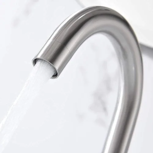 Miniatura 4 de Grifo de acero inoxidable de arco alto de un solo mango para fregadero de precocina/fregadero de bar/fregadero de baño por Phiestina, con placa