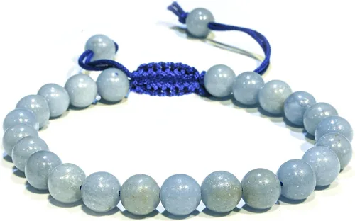 Miniatura 287 de Adjustable Crystal Bracelet – Gemstone Bead Bracelet with Adjustable Macrame String – Chic Gemstone Bracelet for Men and Women – 8mm Round Healing