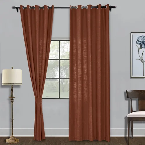 Miniatura 20 de Fcosie Cortinas de lino de 50 pulgadas de ancho x 63 pulgadas de largo, paneles de cortina filtrantes de luz, paneles de cortina con ojales