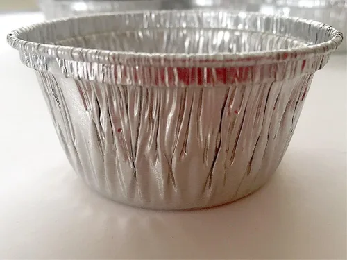 Miniatura 2 de 100 tazas de papel de aluminio para magdalenas para magdalenas de 4 onzas con tapas desechables