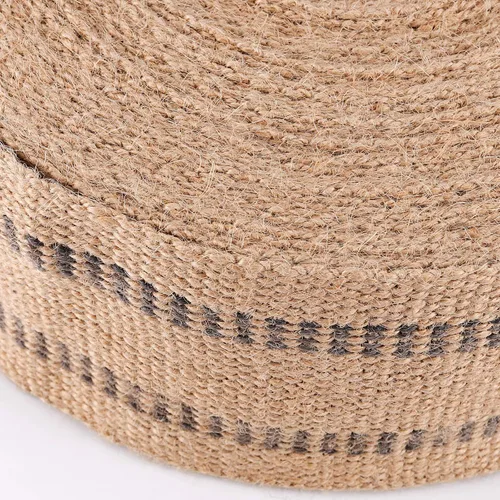 Miniatura 3 de ZOENHOU Correas de yute para tapicería de 3.5 pulgadas x 21.8 yardas, correas de yute grueso para silla de muebles, correas naturales con rayas
