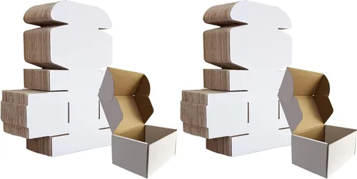 Miniatura 36 de HORLIMER Paquete de 40 cajas de envío de 5 x 5 x 5, caja de cartón corrugado blanco para correo, embalaje, pequeñas empresas