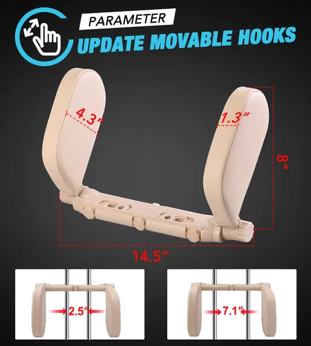 Miniatura 6 de JZCreater Almohada para reposacabeza de coche, almohada ajustable de 180° para el cuello y la cabeza, en forma de U, reposacabezas para dormir