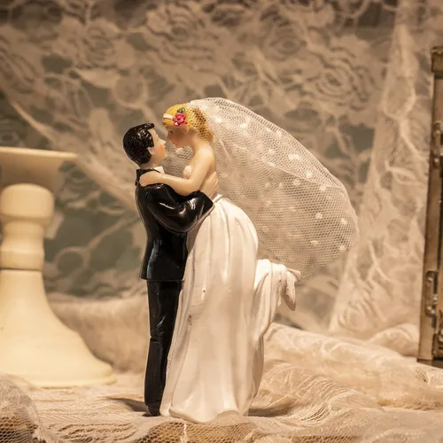 Miniatura 7 de Adornos Modernos para Pasteles de Boda de Novia y Novio Figurina Hecha a Mano para Decoración, Adorno Rústico para Pastel para Boda, Divertida