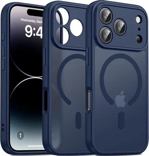 Miniatura 9 de Oterkin Funda magnética para Samsung Galaxy S24 Ultra mate, funda para teléfono S24 Ultra compatible con MagSafe, esmerilada, translúcida, a prueba