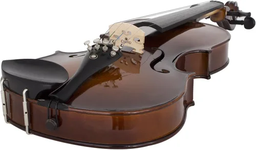 Miniatura 4 de Cecilio Violín de tamaño completo 4/4, arce macizo tallado a mano y abeto con accesorios de ébano, incluye estuche, arcos, colofonia, ideal
