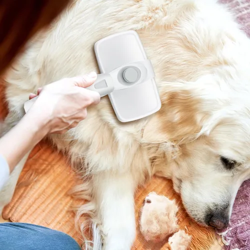 Miniatura 6 de Cepillo deslizante autolimpiante para perros y gatos, peines de aseo para perros de pelo corto y largo, gatos, conejos y más, elimina suavemente