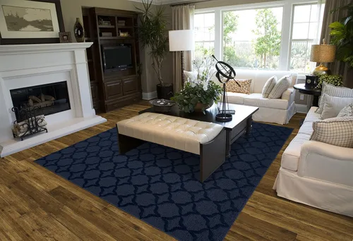 Miniatura 197 de Garland Rug Sparta - Alfombra antideslizante de polipropileno de 2 pies x 12 pies, color negro, ideal para salas de estar y pasillos, elegante