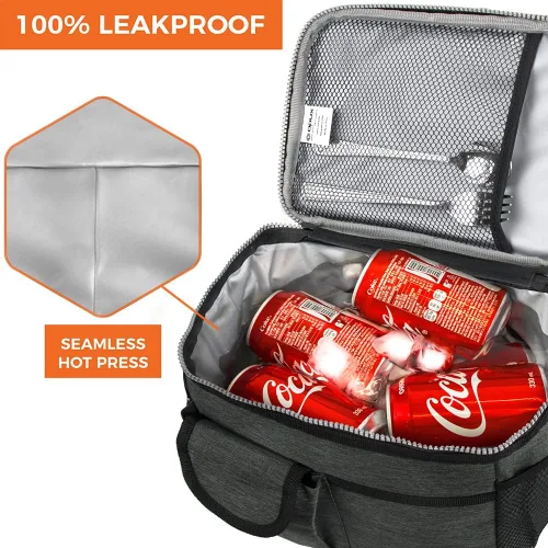 Miniatura 6 de OPUX Lonchera aislada para adultos, hombres, mujeres, niños y niñas Bolsa térmica mediana a prueba de fugas para la escuela, trabajo, oficina