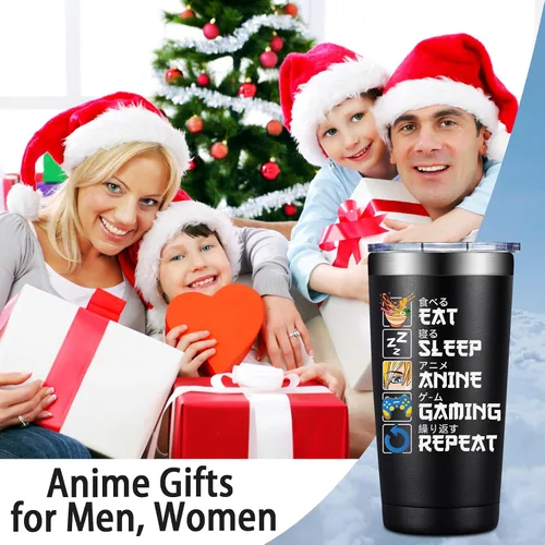 Miniatura 3 de Regalos de anime para hombres, mujeres, kawaii, regalos de cumpleaños para fanáticos de la animación japonesa, amantes - Vaso de 20 onzas