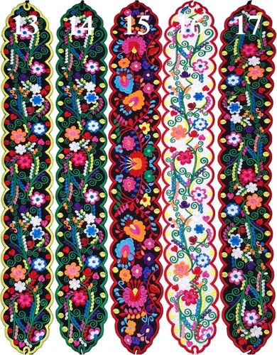 Miniatura 4 de YZXDORWJ Cinturón mexicano bordado para mujer, para vestido, bohemio, floral, tradicional, para fiesta, fiesta