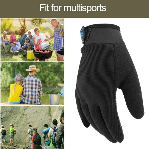 Miniatura 7 de Accmor Guantes de ciclismo para niños, transpirables, antideslizantes, guantes de dedo completo para niños, ciclismo, escalada, equitación, ciclismo