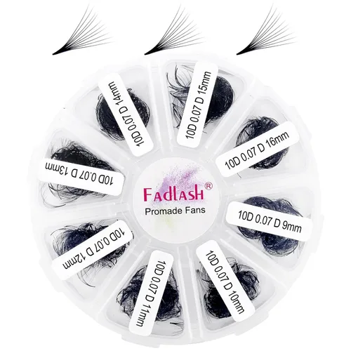 Miniatura 162 de Extensiones de Pestañas Rizo D 0.59-0.79 pulgadas Bandeja Mixta Seda Extensiones de Pestañas Clásicas Suministros Extensiones de Pestañas