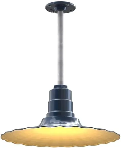 Miniatura 21 de Steel Lighting Co. Colgante Eagle Rock Lámpara montada en el techo Onda radial de 16 pulgadas vástago de 12 pulgadas Acero resistente
