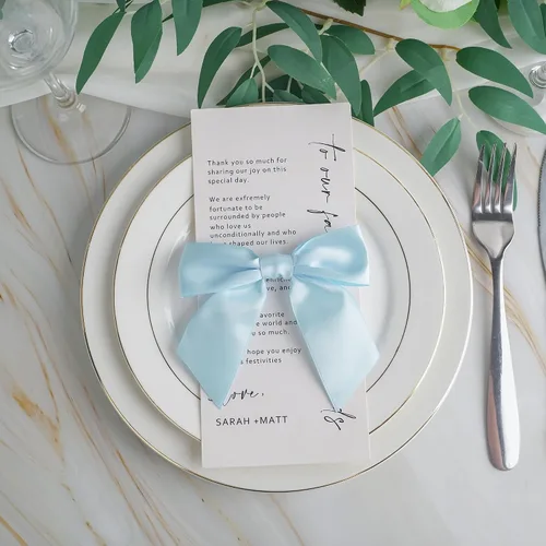 Miniatura 4 de AIMUDI Lazos Azules para Baby Shower de 4.5" Lazos Azules para Bebé Pre-Atados con Ataduras de Alambre Lazos de Cinta Azul Claro para Manualidades