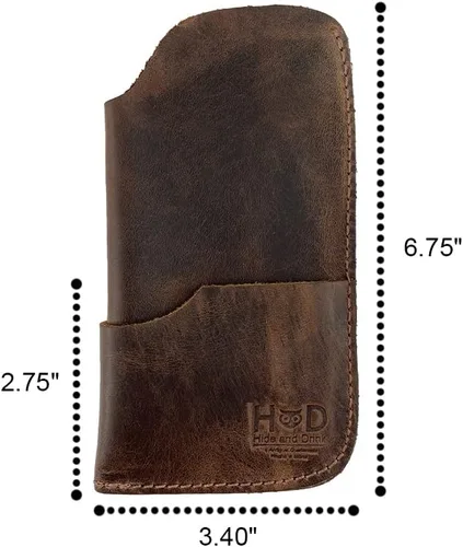Miniatura 2 de Hide & Drink, Funda rústica para gafas de sol y cartera hecha a mano de cuero de grano completo