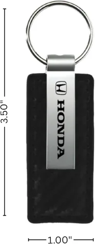 Miniatura 6 de AU-TOMOTIVE GOLD, INC. Llavero de cuero de fibra de carbono con licencia oficial para Honda (negro)