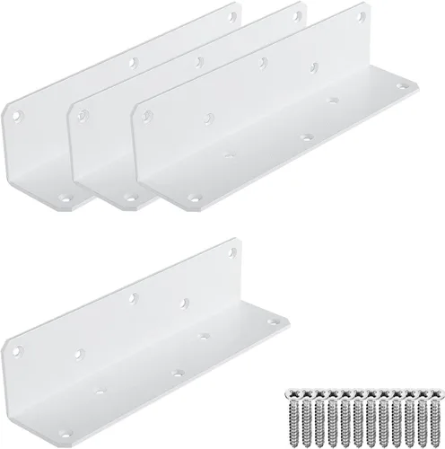 Miniatura 9 de 8 soportes de hierro de ángulo recto de 2.76 pulgadas de largo con tornillos, 2.76 x 1.57 x 1.57 pulgadas, soporte de esquina de 90 grados