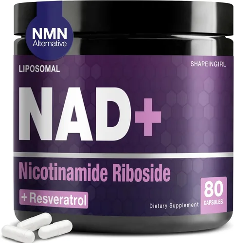 Suplemento NAD - Nicotinamida Riboside Resveratrol 900mg, Suplemento liposomal NAD para mujeres y hombres, NAD Plus Pure Organic