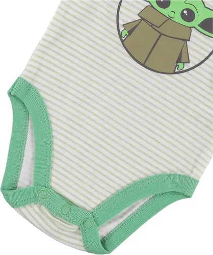 Miniatura 4 de STAR WARS Baby Yoda Boys' 3 Piece Long Sleeve Bodysuit Pull-on Pants and Accessory