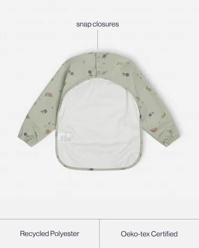 Miniatura 4 de Lalo Babero Smock - Babero de manga larga para bebés y niños pequeños - Puños elásticos, bolsillo grande recolector, poliéster reciclado impermeable