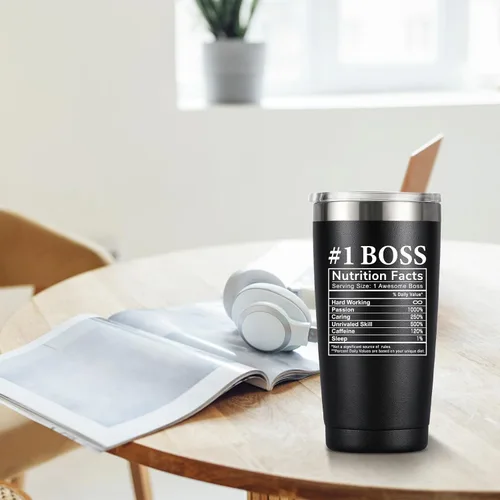 Miniatura 6 de MASGALACC Regalos para jefes para hombres y mujeres, regalo genial del día del mejor jefe del mundo para jefes de parte de empleados, vaso