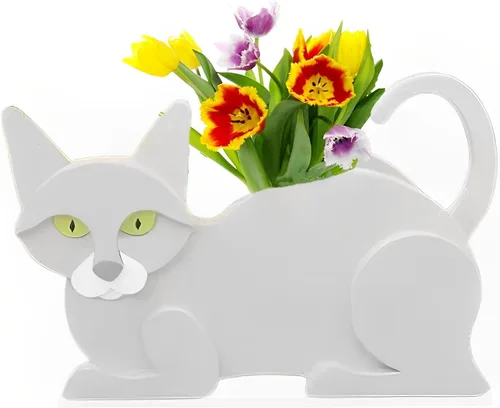 Miniatura 25 de Macetero de flores para perros, regalos para mujeres, bonitas macetas de PVC para perros, macetas para interiores y exteriores, maceta de jardín