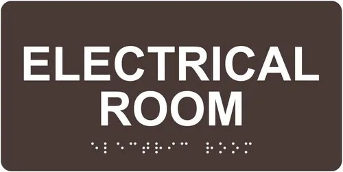 Miniatura 11 de ComplianceSigns. com - Letrero eléctrico para habitación, Braille y letras elevadas que cumplen con la ADA, 8 x 4 pulgadas, acrílico blanco sobre