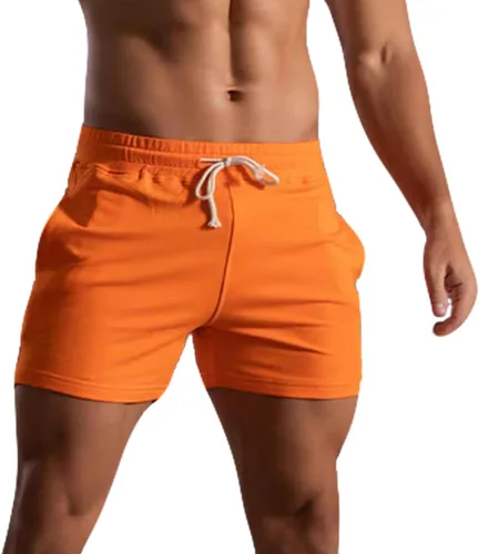 Miniatura 21 de Pantalones cortos de algodón de 5.5/7 pulgadas para hombre, pantalones cortos de entrenamiento de algodón con bolsillos