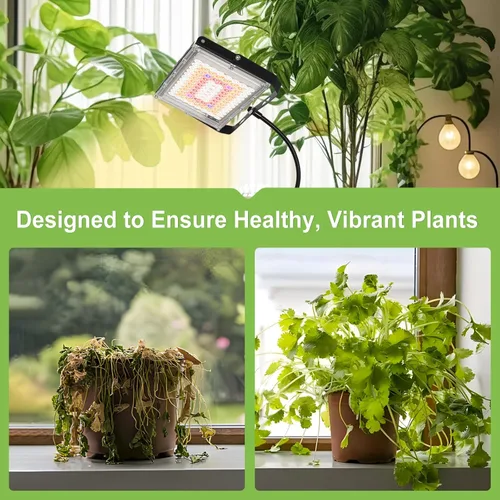 Miniatura 6 de LBW Luces de cultivo de pie para plantas de interior, 96 luces LED de cultivo de plantas de espectro completo, lámpara de cultivo de piso mejorada
