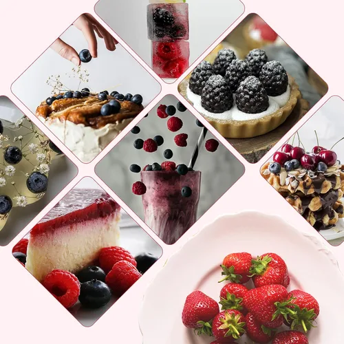 Miniatura 5 de 52 piezas de frutas artificiales falsas, incluye fresas falsas, arándanos falsos, frambuesas falsas, cerezas falsas, reutilizables, impermeables