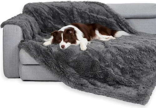 Miniatura 31 de gogobunny Manta impermeable para perros para perros grandes, gatos, cachorros, manta reversible de piel sintética para mascotas, lavable, protección