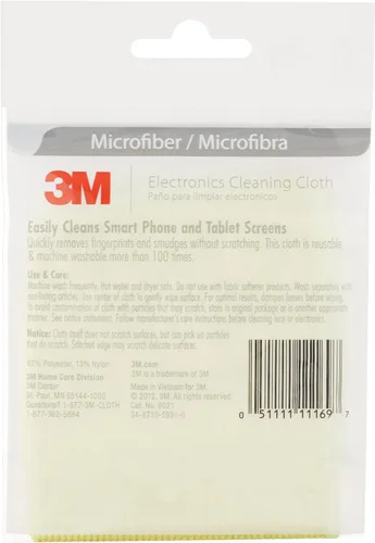 Miniatura 2 de 3M Paño de limpieza de lentes de microfibra, el color puede variar, 1 unidad
