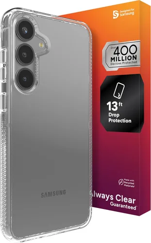 Miniatura 41 de ZAGG Crystal Palace - Funda para Samsung Galaxy S25 con función atril, transparente, protección contra caídas de 13 pies, antiamarilleo, reforzado