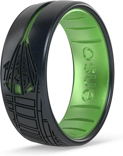 Miniatura 13 de Enso Rings Anillo de boda de silicona – Diseños grabados de Star Wars – Ajuste cómodo – Hecho en Estados Unidos – Ideal para uso activo