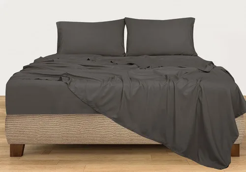 Miniatura 8 de ROYALE LINENS - Juego de sábanas de 300 hilos, 100 % algodón peinado de fibra larga, 3 piezas, sábana individual - 1 sábana ajustada, 1 sábana lisa