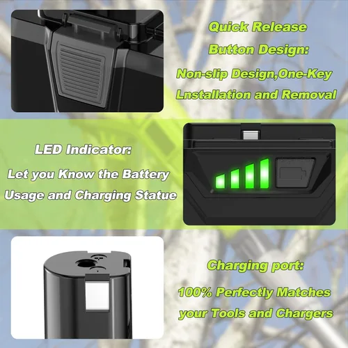 Miniatura 6 de Paquete de 2 baterías de repuesto de 3.6Ah para batería Ryobi de 18 V P102 P103 P104 P107, compatible con herramientas eléctricas inalámbricas Ryobi
