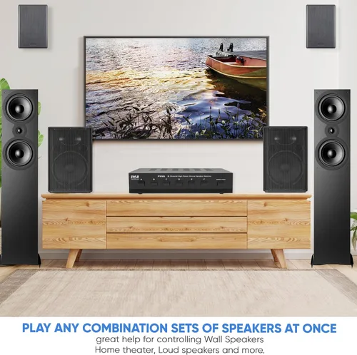 Miniatura 3 de Pyle Home Premium Nuevo y Mejorado Selector de Interruptores de Altavoces de 6 Zonas y 6 Canales, Caja de Distribución Hub para Amplificador Estéreo