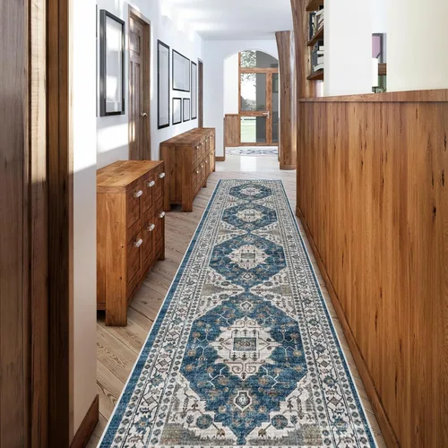 Miniatura 80 de Alfombra lavable para pasillo - 2x7 alfombras de cocina, alfombra para entrada, alfombra vintage, suave, alfombra antideslizante para piso, alfombra