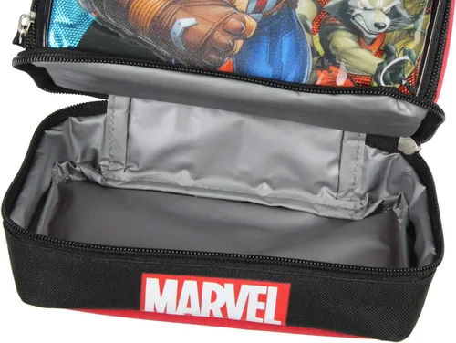 Miniatura 5 de Bioworld Marvel Universe Comics Avengers Capitán América - Lonchera aislada con doble compartimento de 10 pulgadas