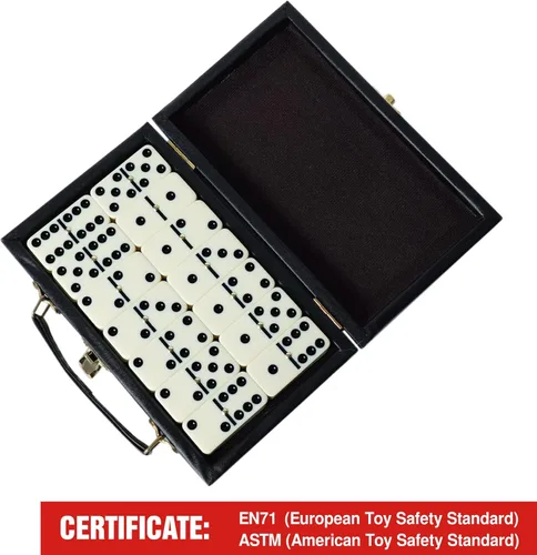 Miniatura 3 de GOTHINK Juego de Dominó Doble 6 Portátil para Adultos con Caja de Almacenamiento, 28 Fichas, Juego de Dominó para Viajes de Vacaciones