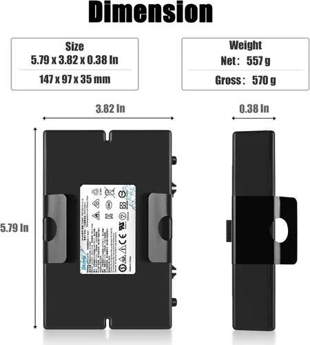 Miniatura 6 de Sicimly 789175 078592 Batería de repuesto para altavoz Bose S1 Pro multiposición, 789175-0110 789175-0100 789175-0010 4INR19/66-2 4ICR19/66-2,14.4V