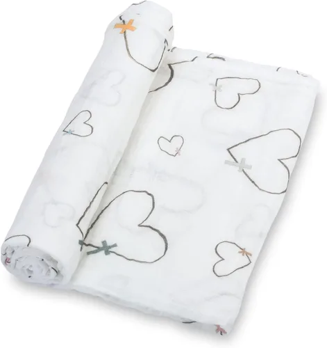 Miniatura 18 de LollyBanks Manta de bebé para niños y niñas, mantas de arrullo de muselina de algodón 100% para recién nacidos, 47 x 47 pulgadas, manta de recepción